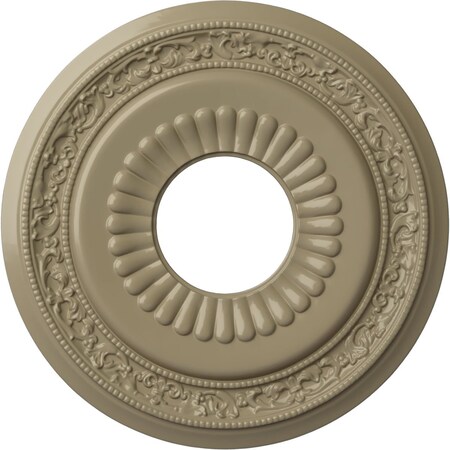 Ekena Millwork Lauren Ceiling Medallion (Fits Canopies up to 6 1/4"), 20 5/8"OD x 6 1/4"ID x 1 3/8"P, Gobi Desert CM20LNGDF